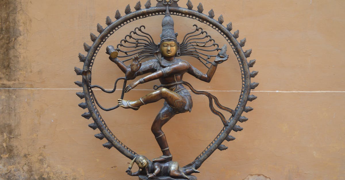 Elegant bronze sculpture of Shiva as Nataraja in Jaipur, representing Hindu art and culture.